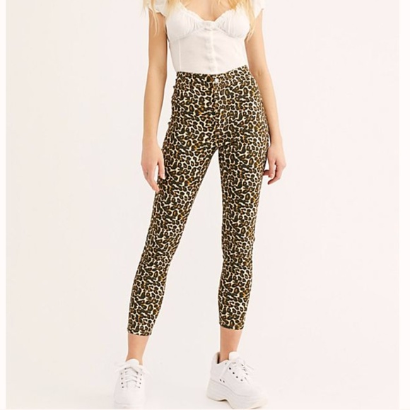 free people belle printed skinny pants